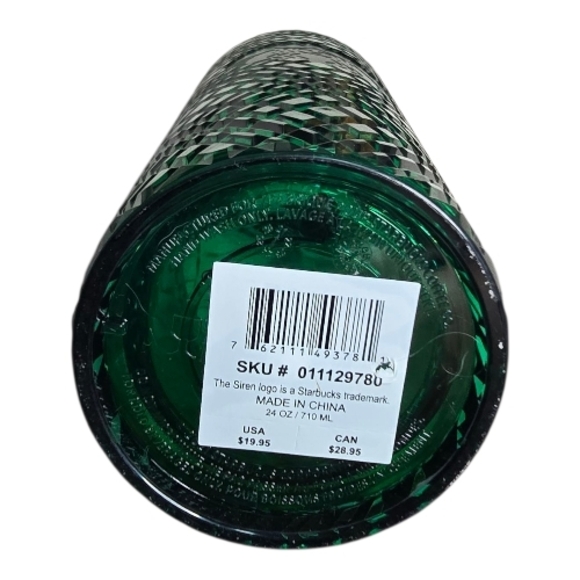 Starbucks Holiday Green 24oz Studded Tumbler + Disney x Starbucks Silicone Straw - Picture 3 of 4